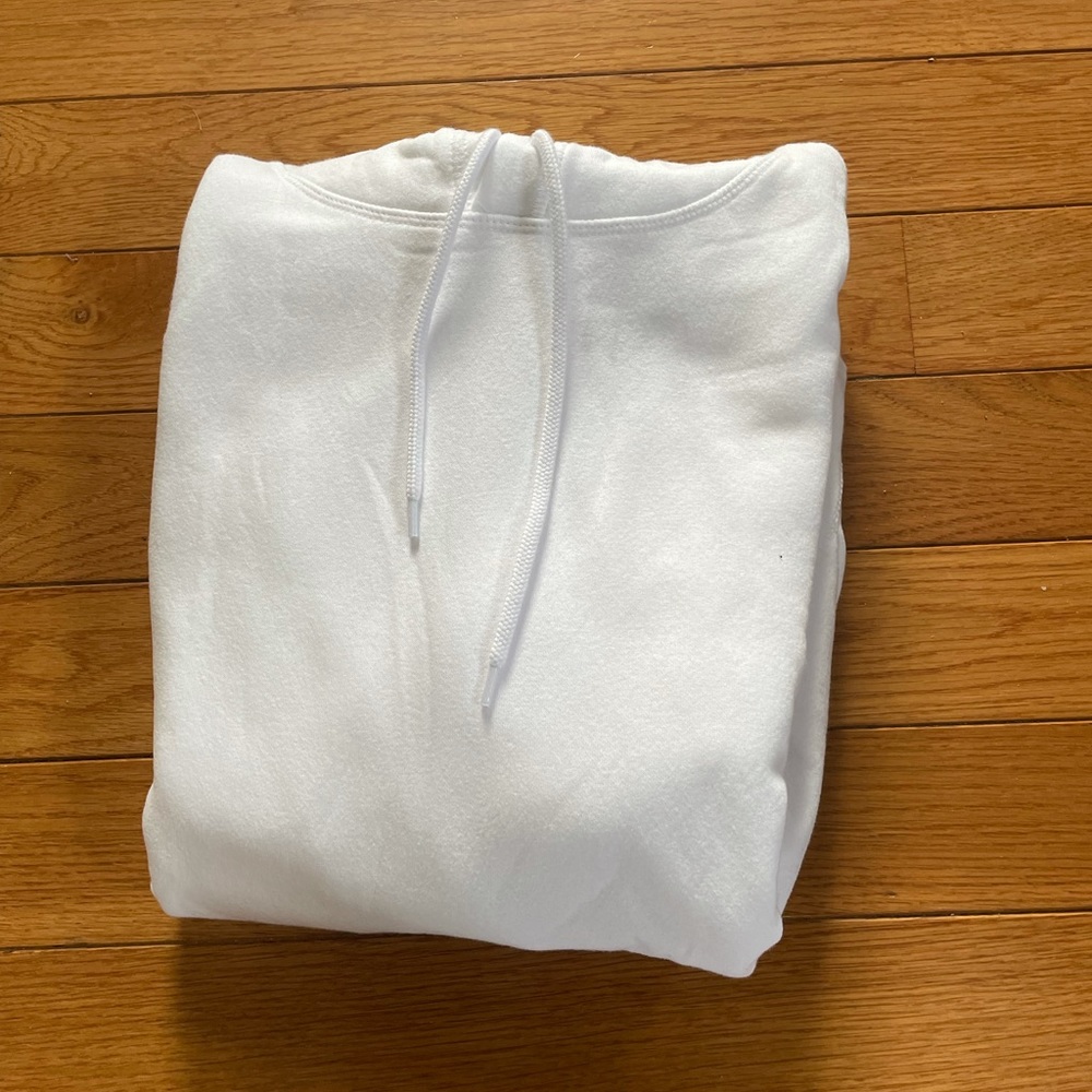 white H&M hoodie
